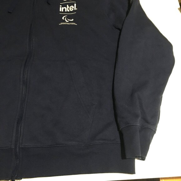 Nike Club Fleece Hoodie Full Zip Sweatshirt Mens Large Blue Olympic - Picture 2 of 9